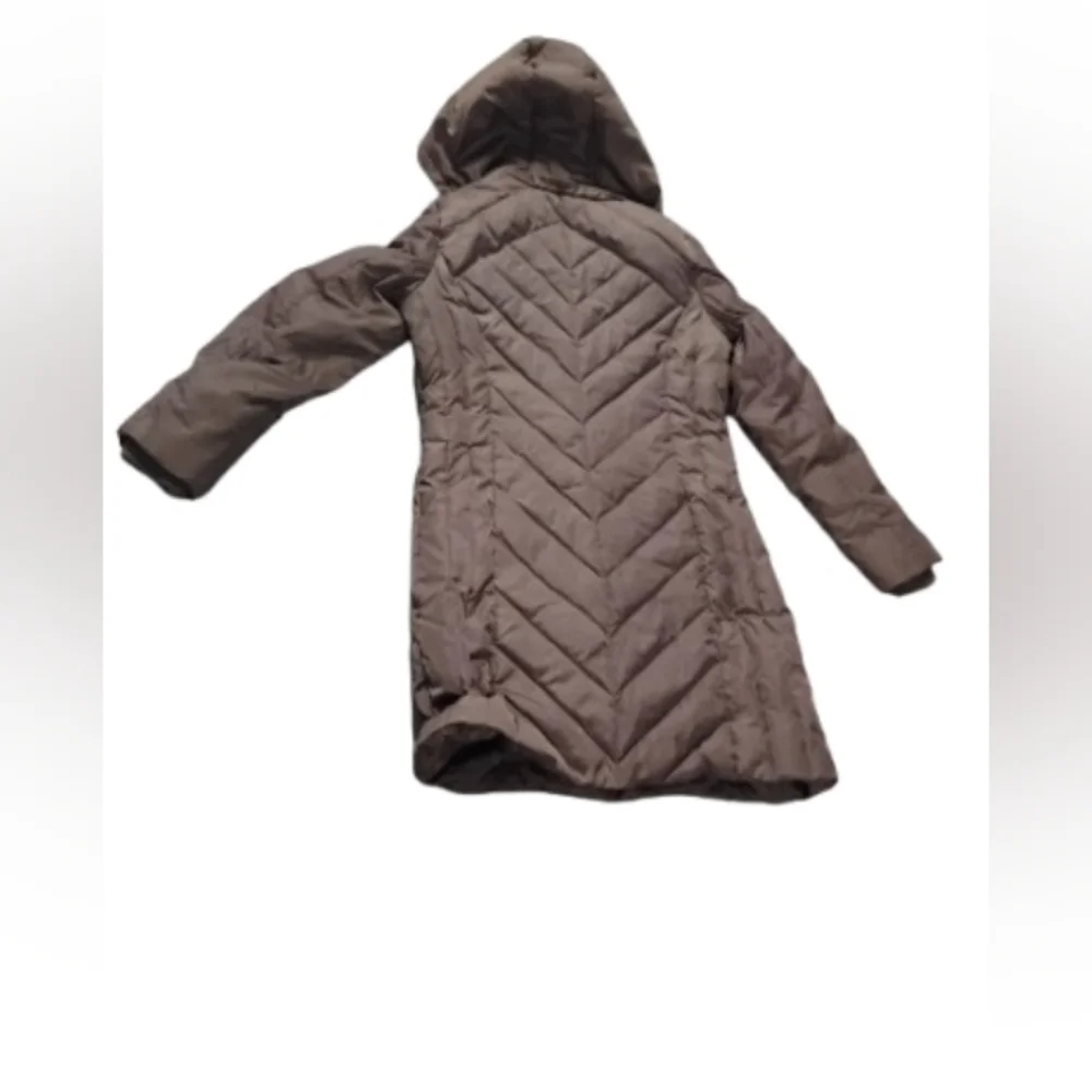Michael Kors Fuzzy Collar Hooded Puffer Down Fill Coat Sz M